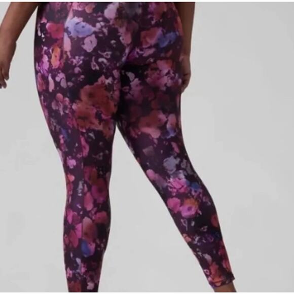 NWT Athleta Salutation Stash Pocket II Printed Tight Leggings Women’s Plus Sz 1X - Picture 2 of 7